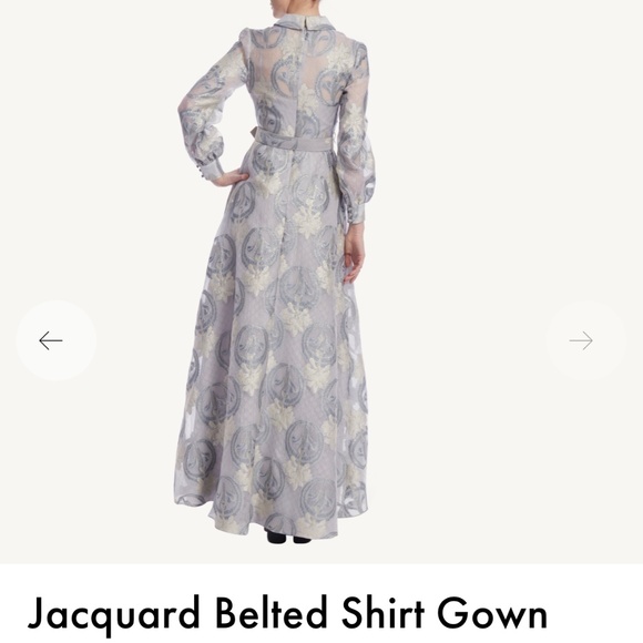 Badgley Mischka Jacquard Shirt Gown size 2 NWT - Picture 7 of 7